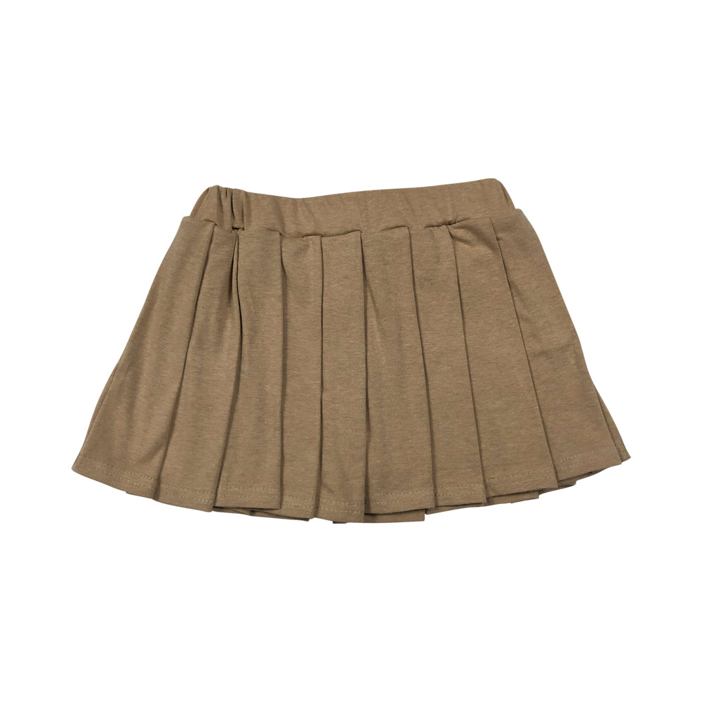 Khaki Pleated Tennis Girls Skorts GLK0107