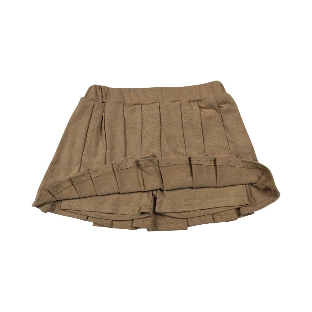 Khaki Pleated Tennis Girls Skorts GLK0107