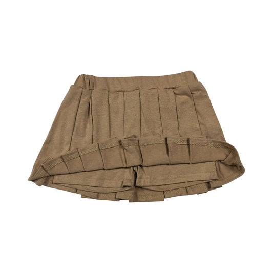 Khaki Pleated Tennis Girls Skorts GLK0107