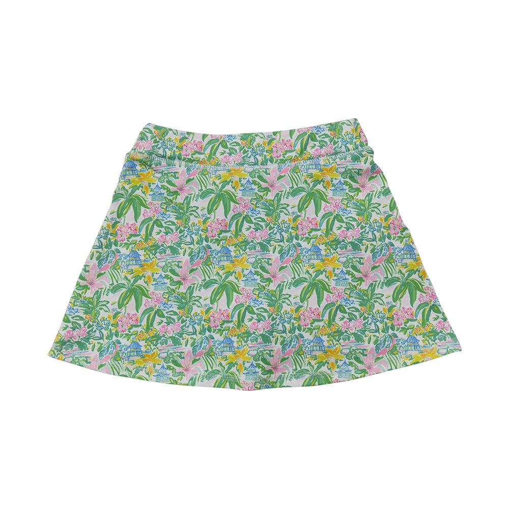 Green flowers Tennis Girls Skorts GLK0311