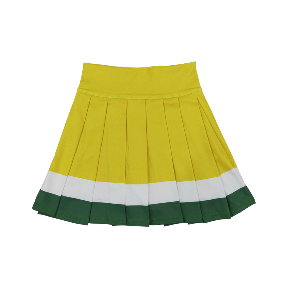 yellow green Tennis Yoga Pleated Girls Skorts GLK0319
