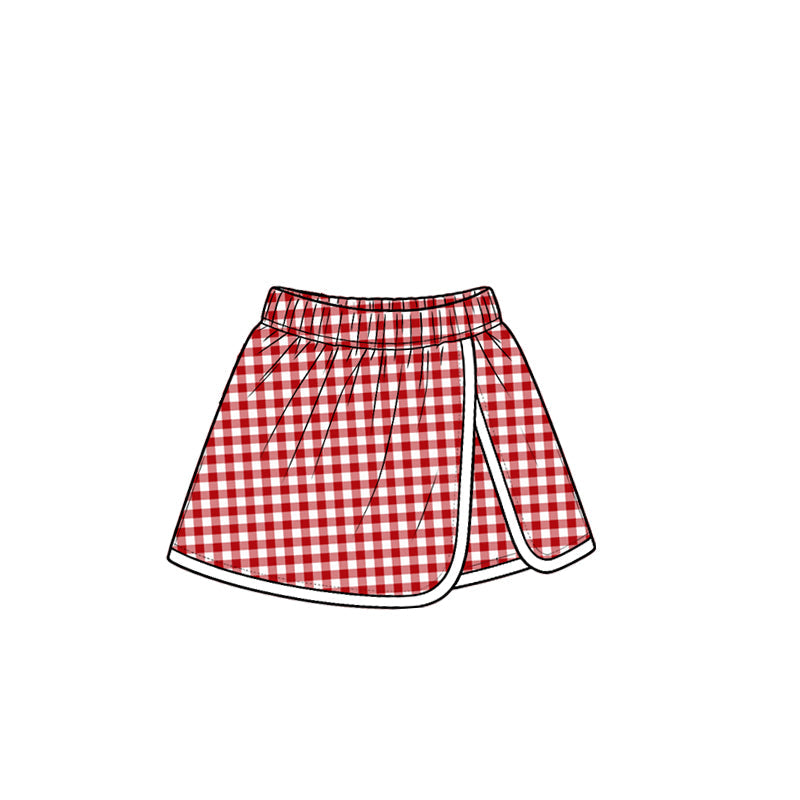 Preorder MOQ 5 pcs Each Style Colorful Plaid Yoga Girls Skorts