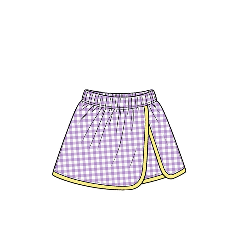 Preorder MOQ 5 pcs Each Style Colorful Plaid Yoga Girls Skorts