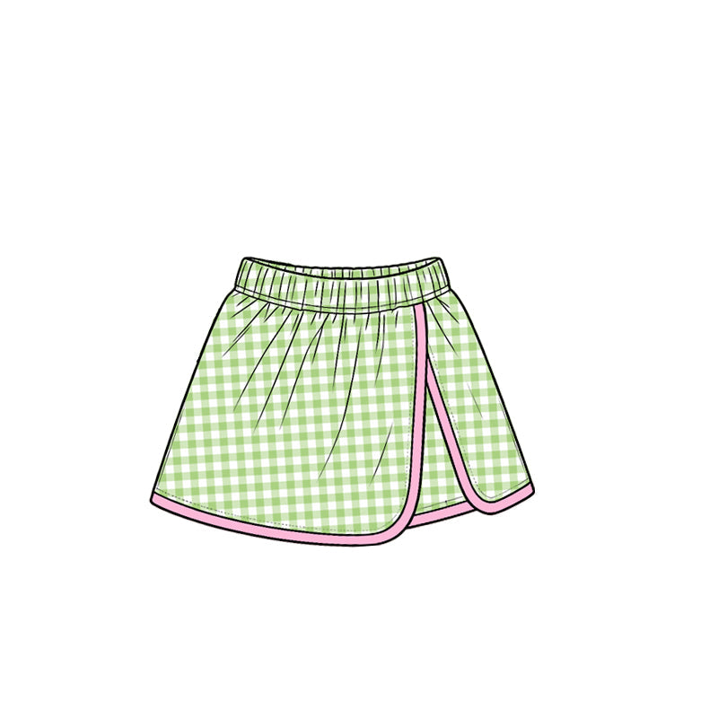 Preorder MOQ 5 pcs Each Style Colorful Plaid Yoga Girls Skorts