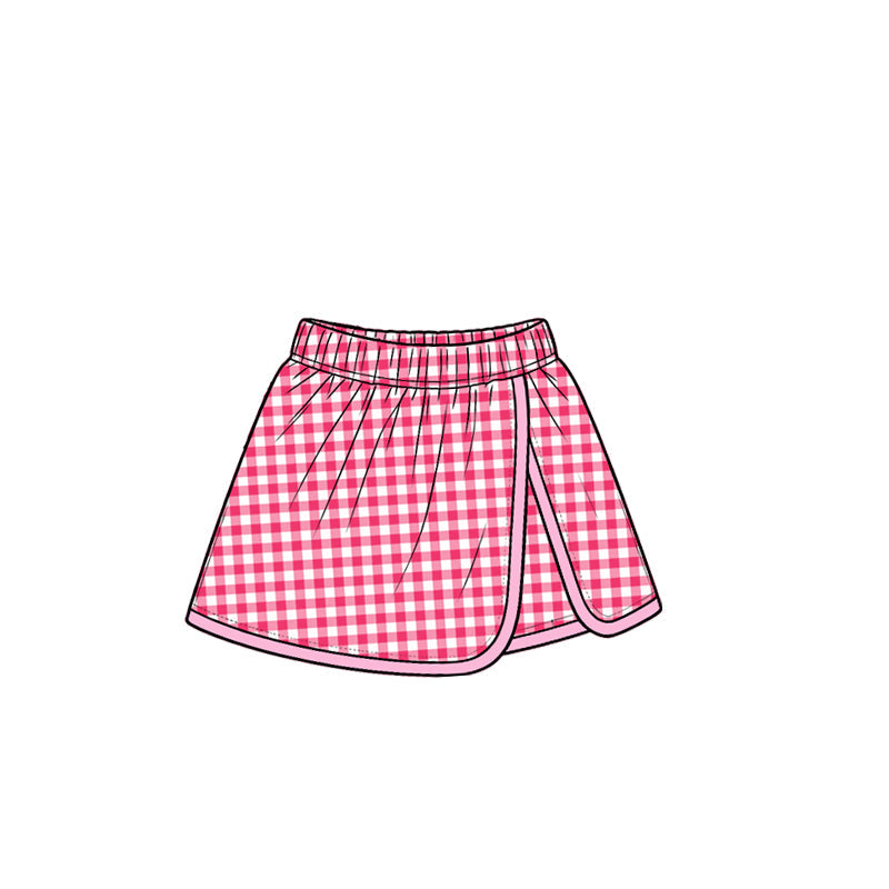 Preorder MOQ 5 pcs Each Style Colorful Plaid Yoga Girls Skorts