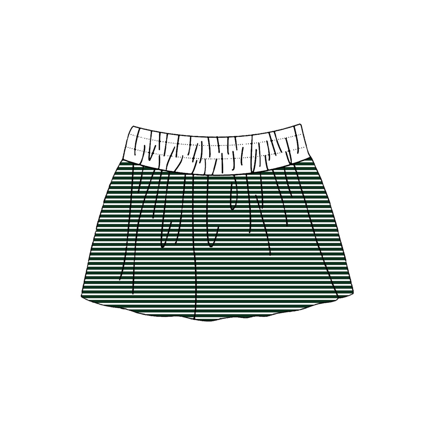 Preorder MOQ 5 pcs Each Style Dark Colorful Stripe Yoga Girls Skorts