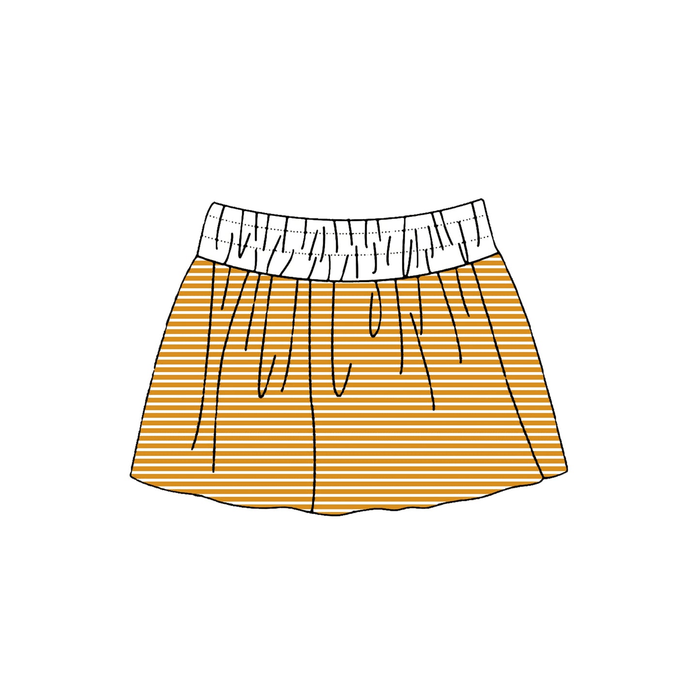 Preorder MOQ 5 pcs Each Style Dark Colorful Stripe Yoga Girls Skorts