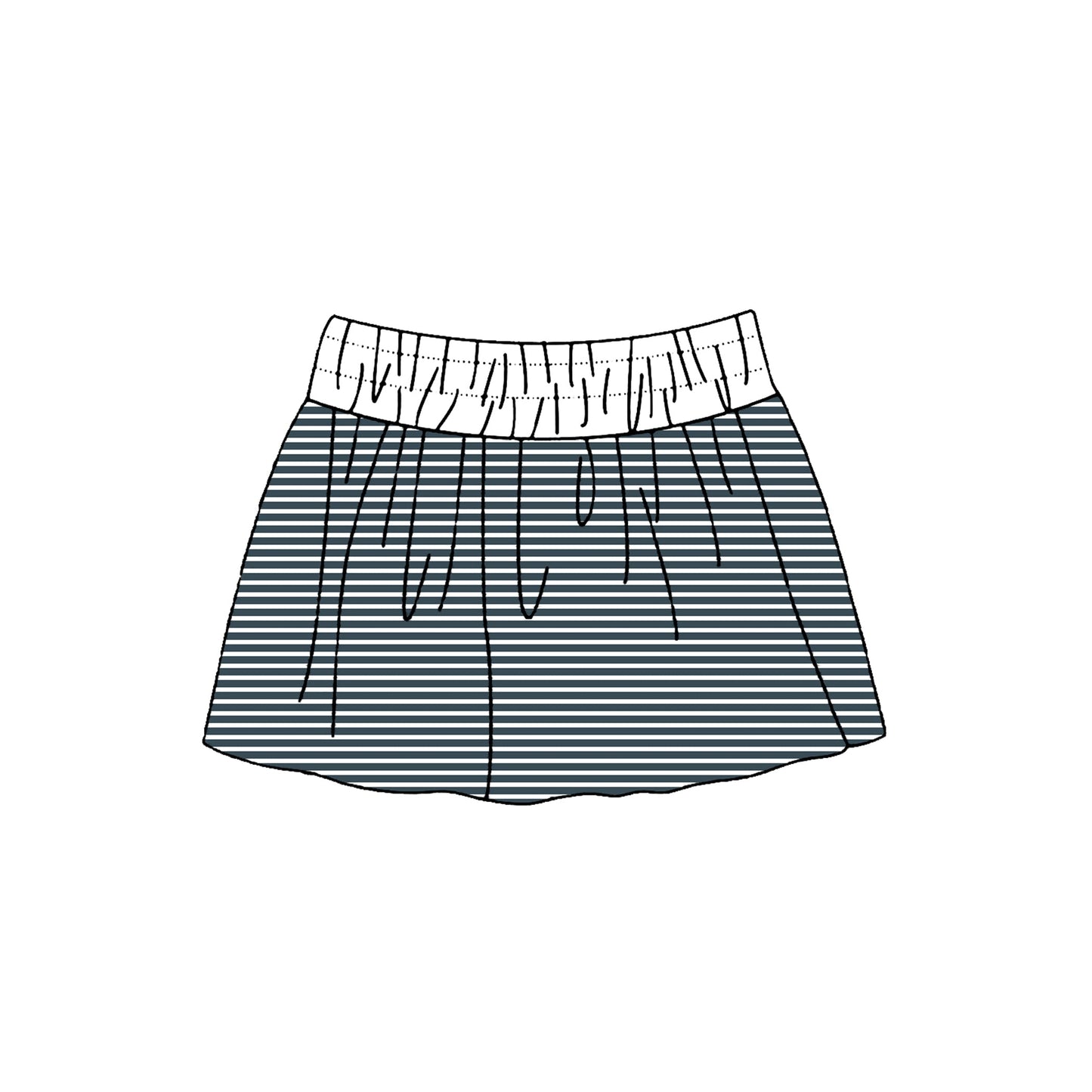 Preorder MOQ 5 pcs Each Style Dark Colorful Stripe Yoga Girls Skorts