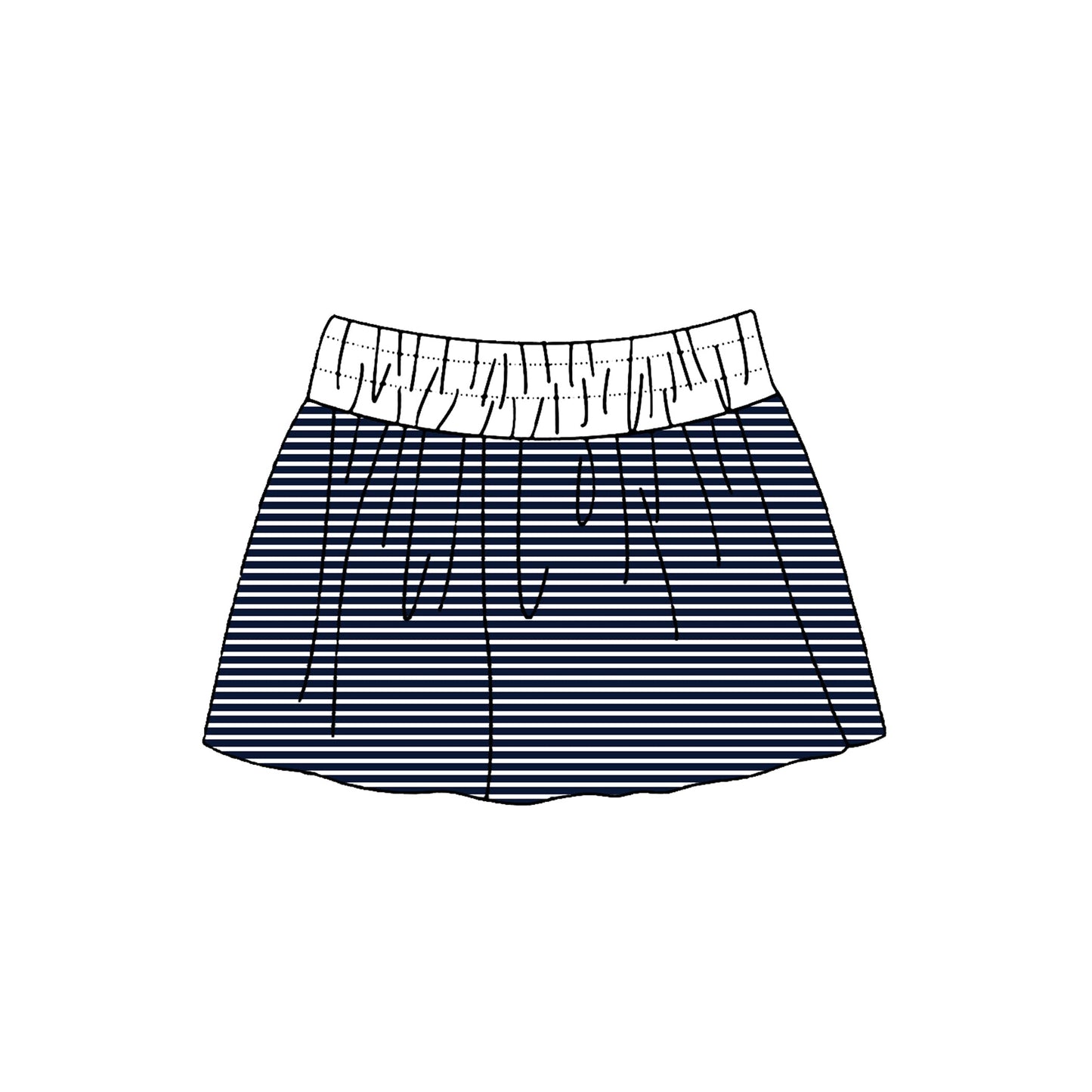 Preorder MOQ 5 pcs Each Style Dark Colorful Stripe Yoga Girls Skorts