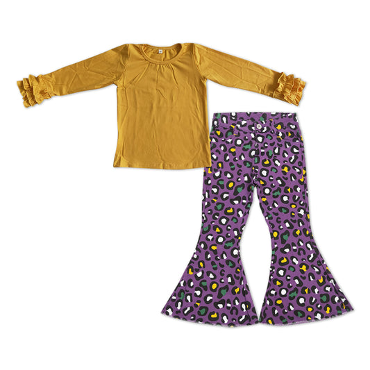 Yellow Top Purple Leopard Pants Jeans