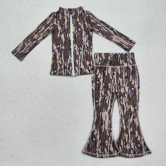 camo yoga Girls Set