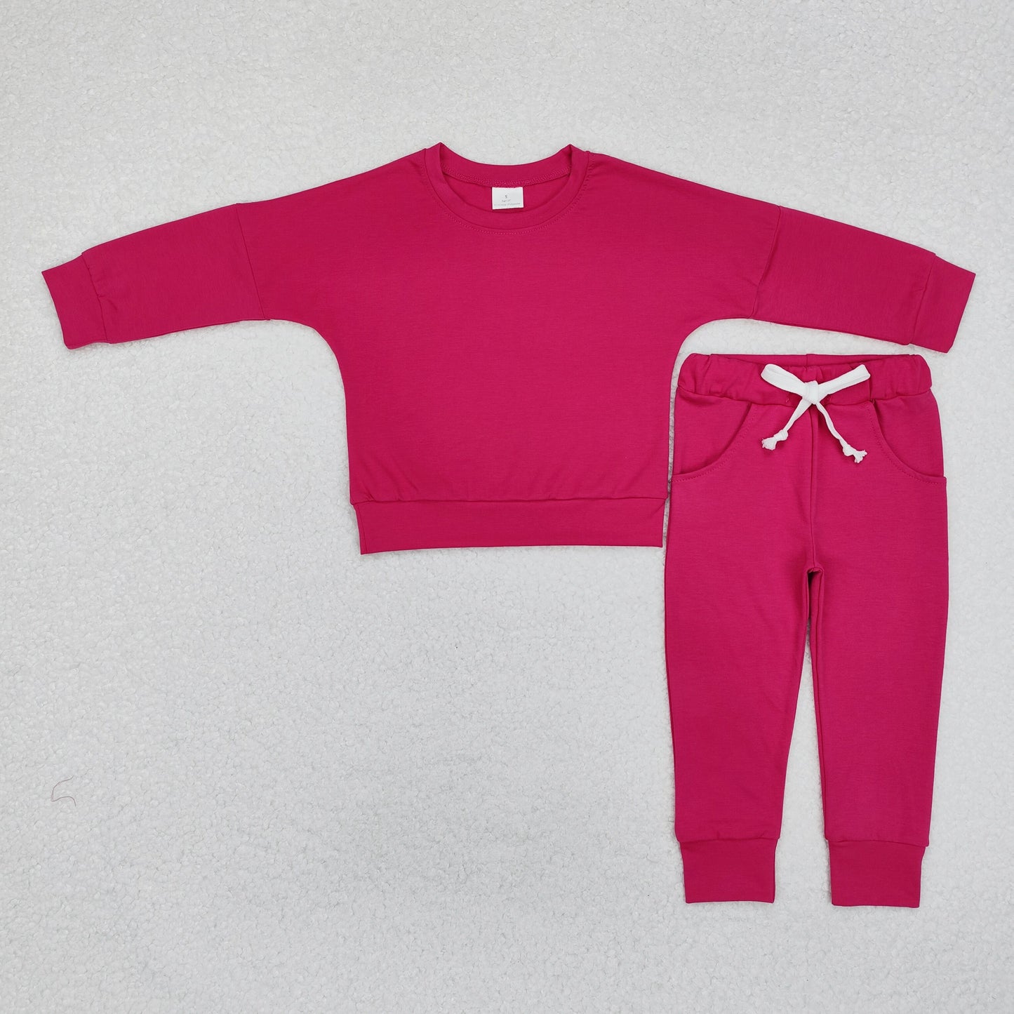 Western hot pink Long Sleeve Girls Set