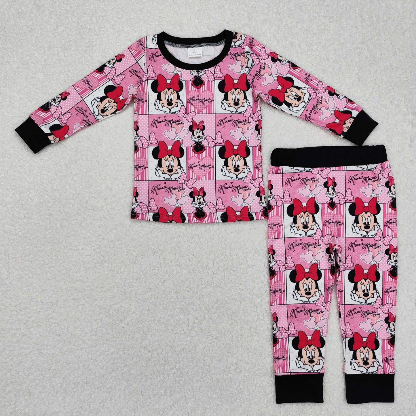 Pink cartoon Long Sleeve girl Pajamas