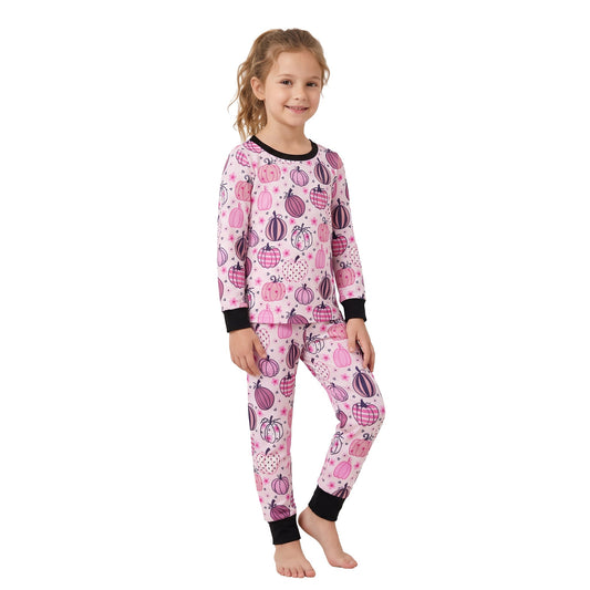 GLP3357 Pumpkin Flower Girls Pajamas Outfits