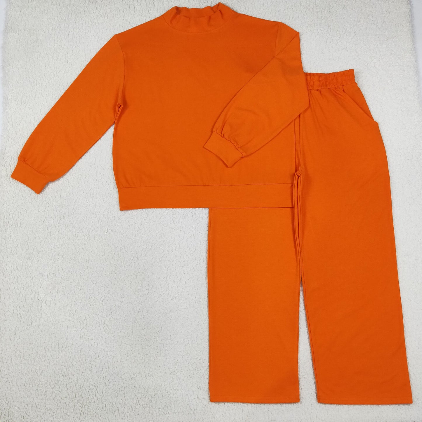 GLP3419 Solid Color Orange Adult Women's Set