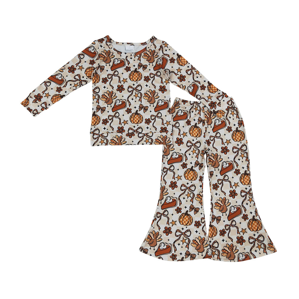 Thanksgiving Day Girls long sleeve set GLP3420