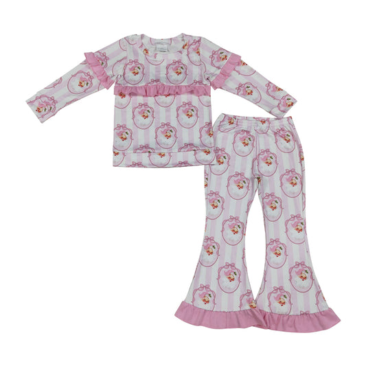 Christmas Santa Long Sleeve Girls Set  GLP3450