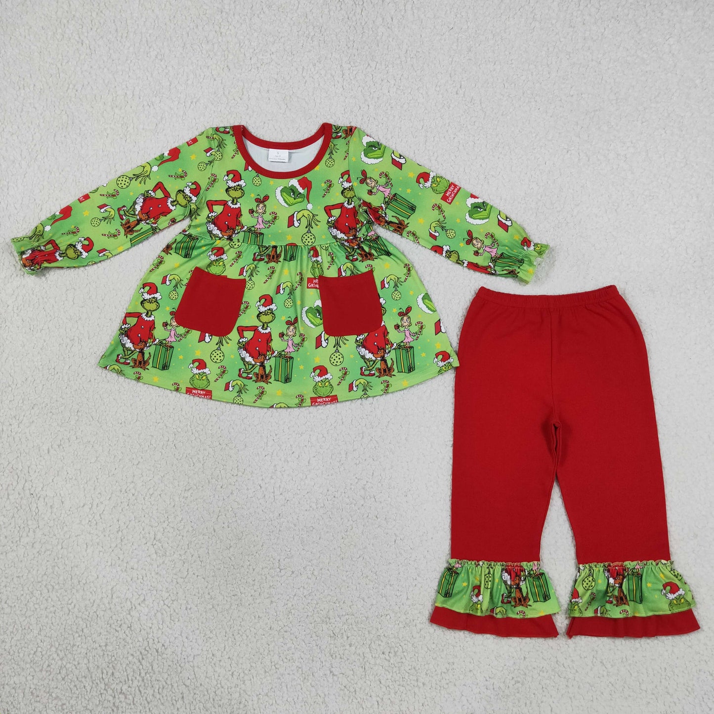 Christmas Santa Kids Sibling Matching Clothes