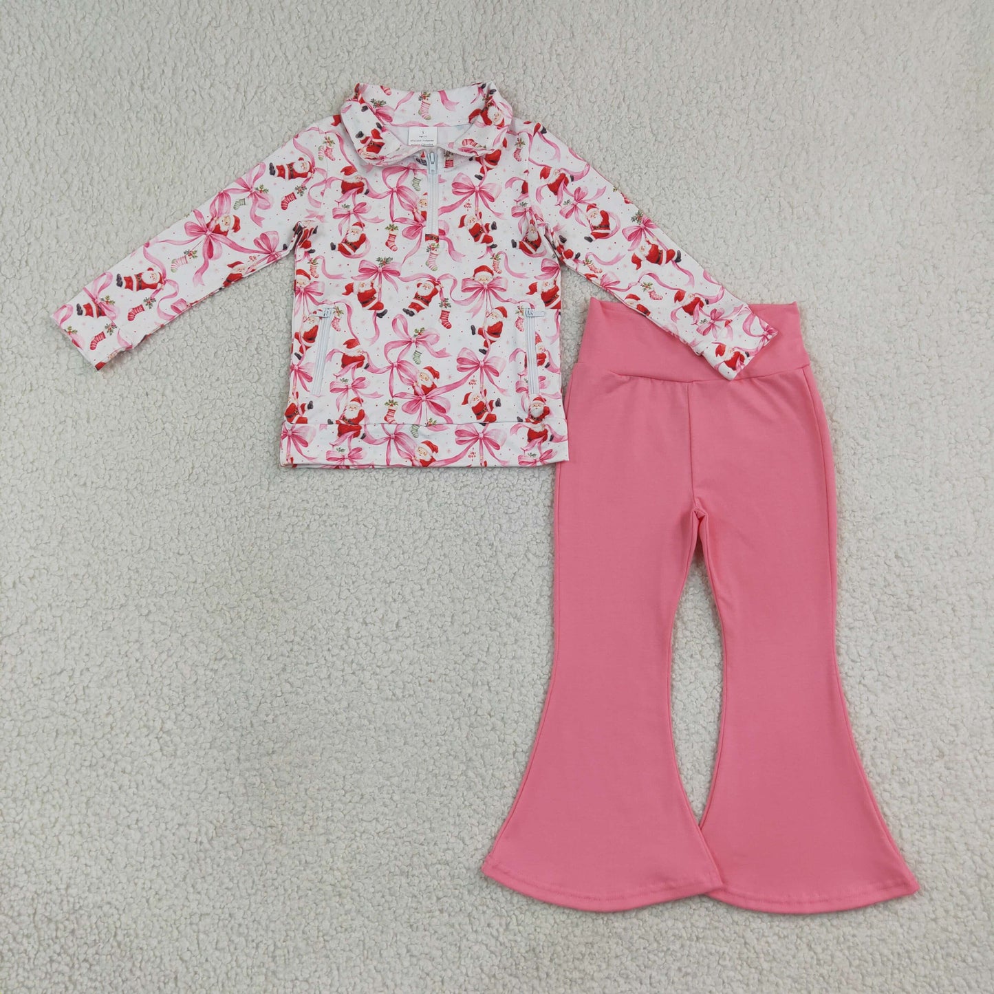 Halloween & Christmas Girls Flared Pants Sets Kids Sibling Matching Clothes