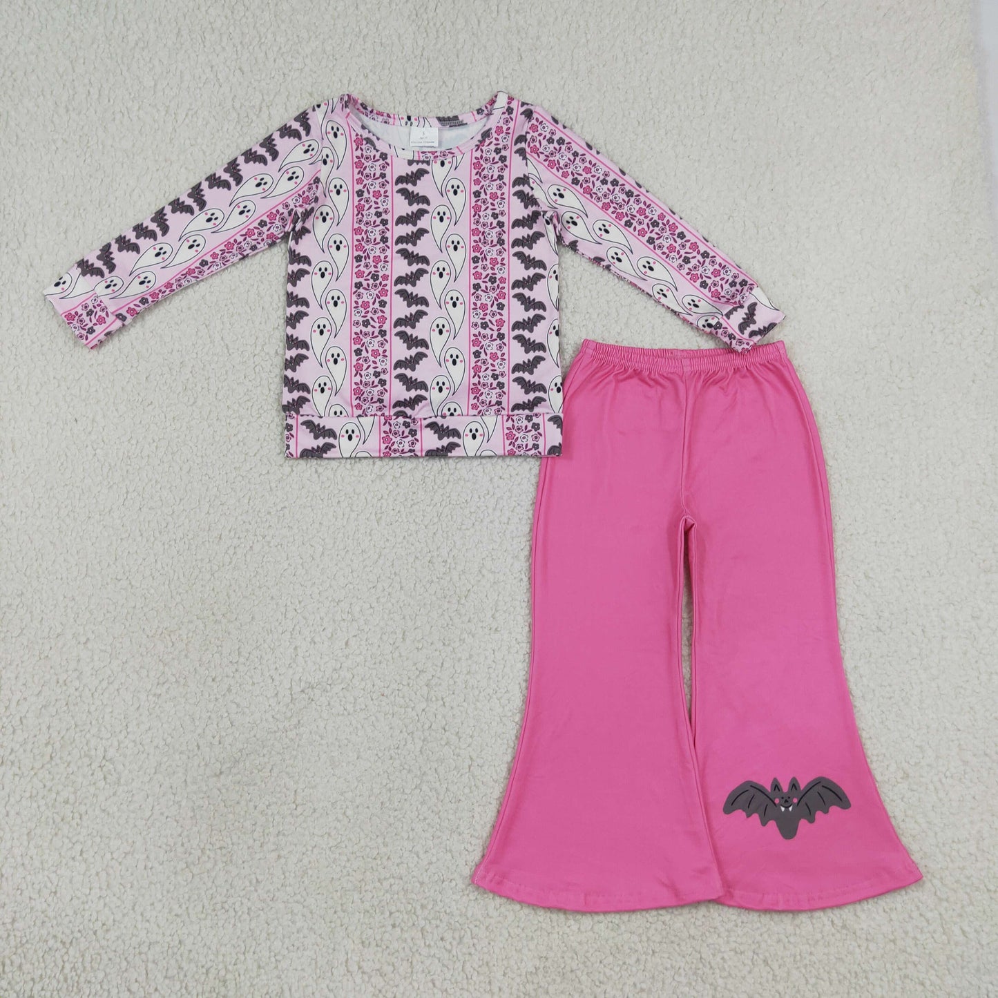Holiday Girls' Outfits Long Sleeve Top & Flare Pants Kids Matching Clothes
