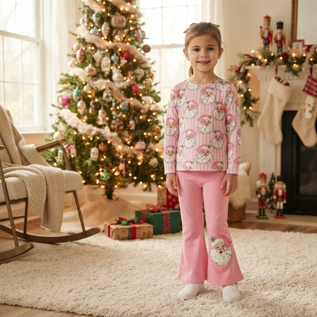 GLP3538 Christmas Ghost Pink Girls Set