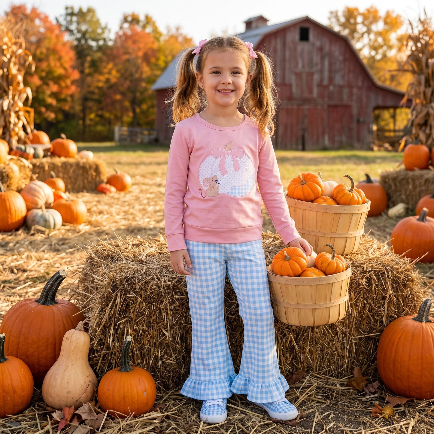 GLP3598 Fall Pumpkin Mouse High Heel Girls Set