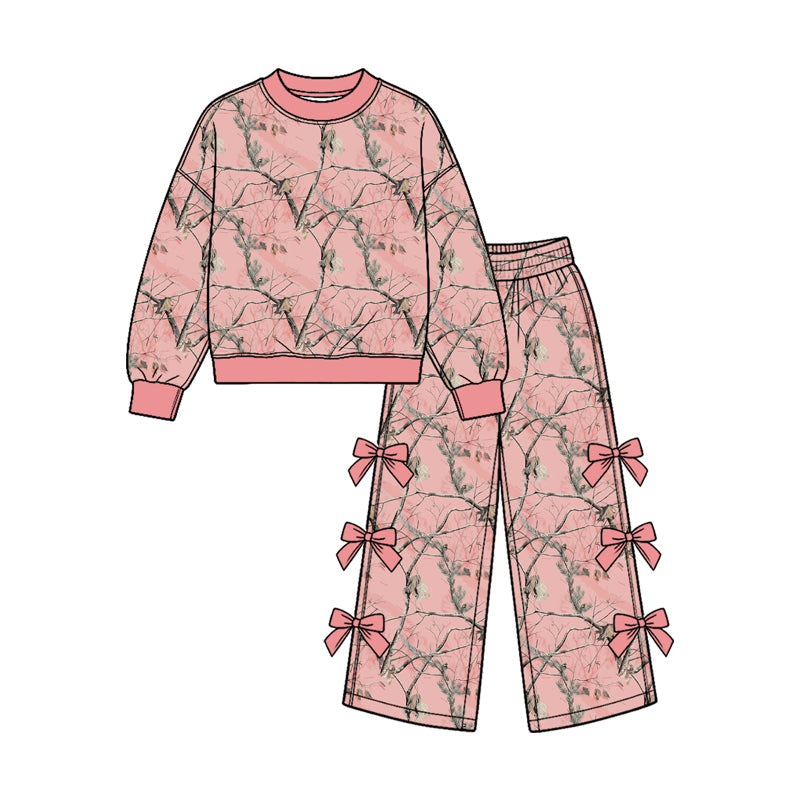 Preorder MOQ 5 pcs Each Style Hunting Leaves Kids Matching Clothes