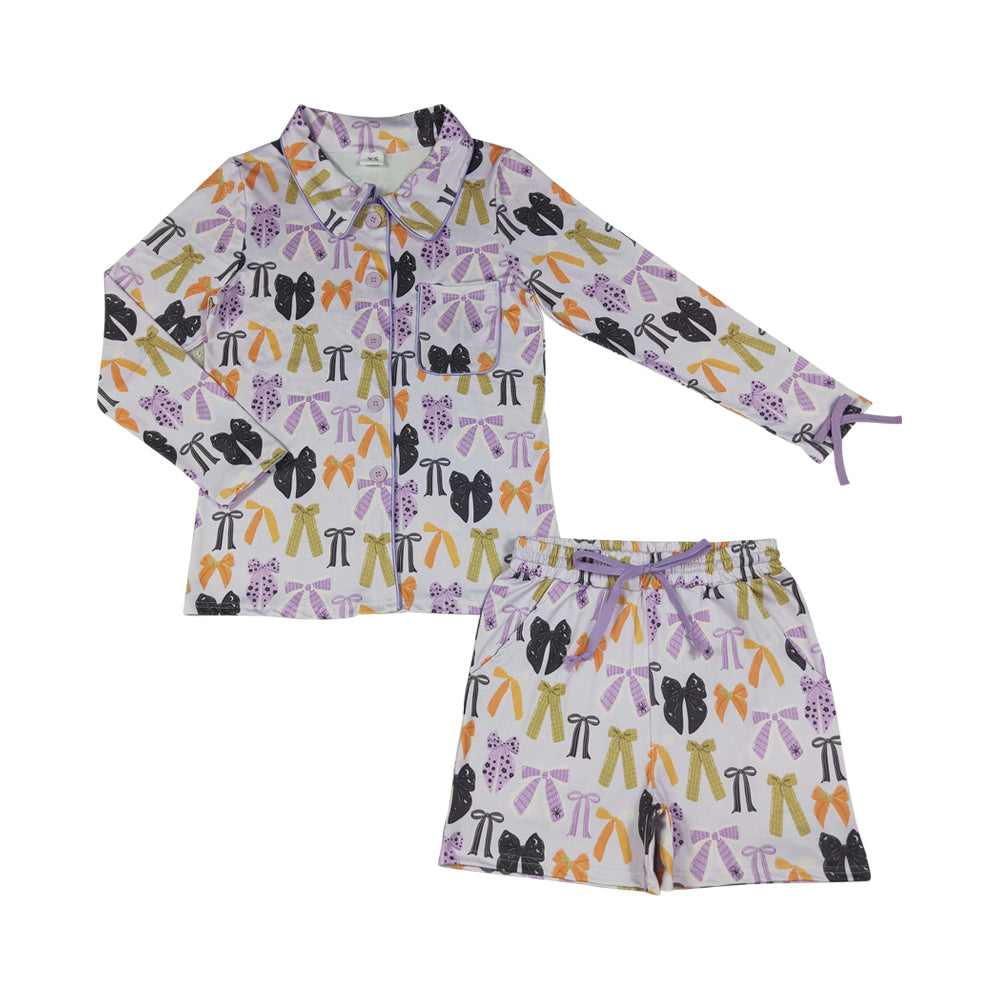 Adult purple Bow short pajamas GLS0120