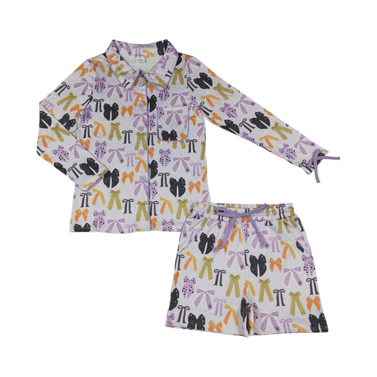 Adult purple Bow short pajamas GLS0120