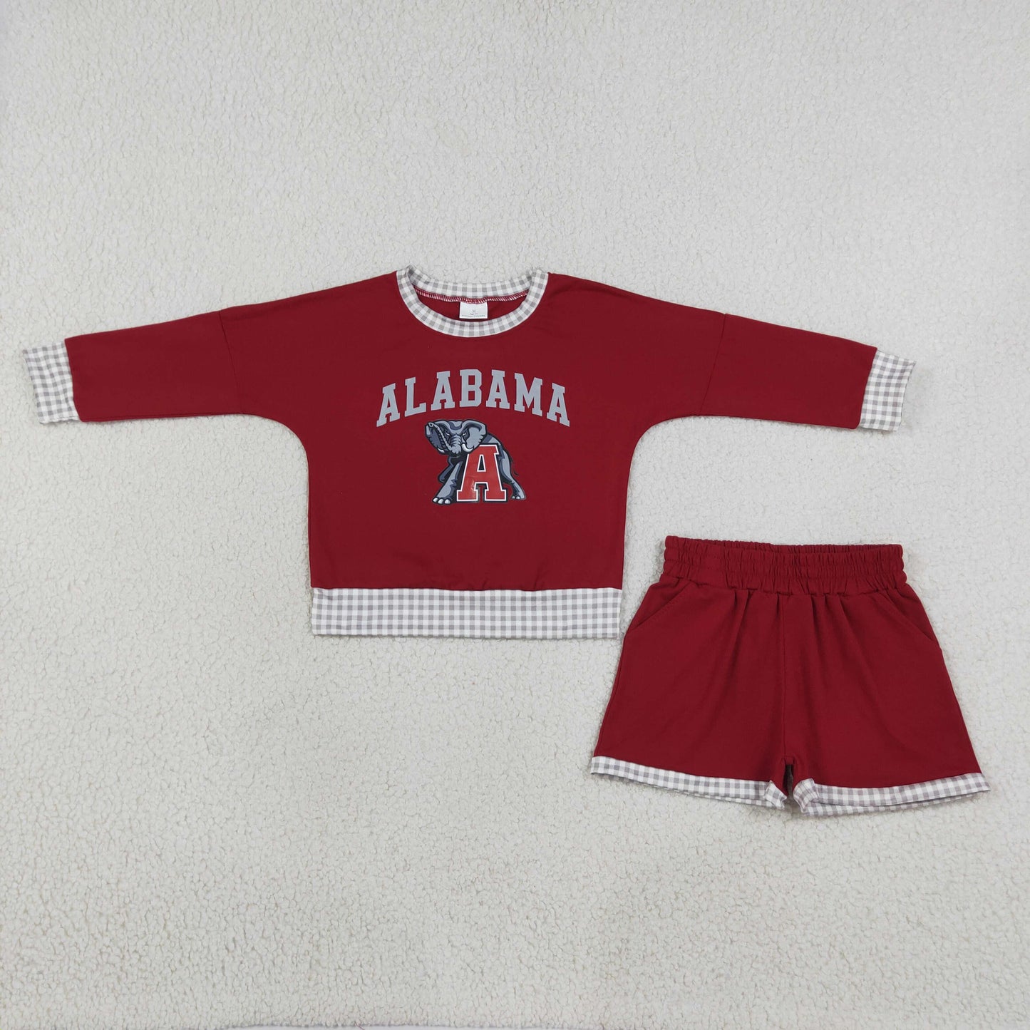 GLS0165 Vinyl School Team ALABAMA Girls Shorts Set