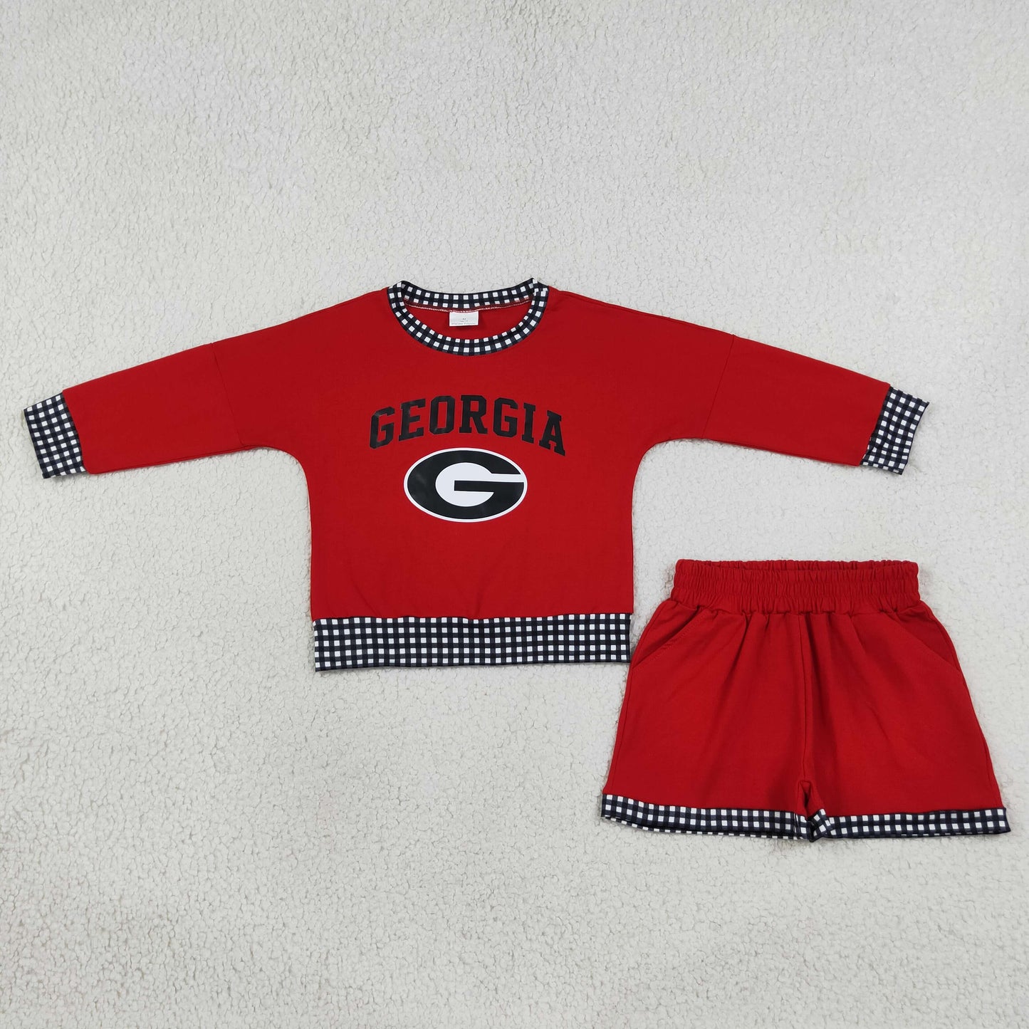 GLS0168 Vinyl School Team GEORGIA Girls Shorts Set