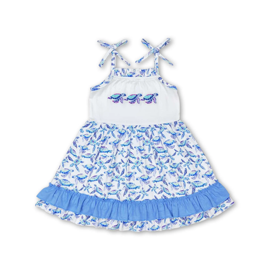 Embroidered turtle dresses (us warehouse)