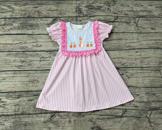 pre -order pink plaid rabbit Summer girl dress GSD1532
