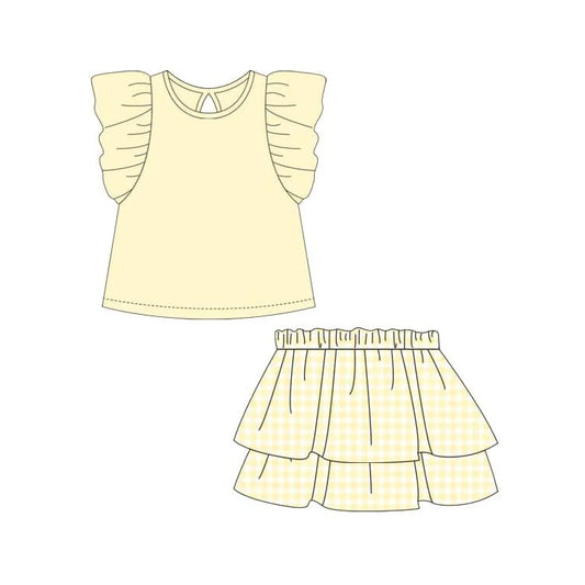 pre -order Yellow Short Sleeve girl set GSD1997