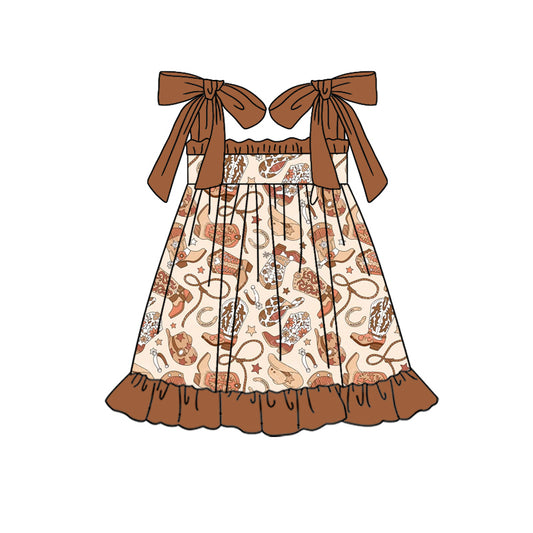 pre -order brown boots cowgirls dress GSD2002