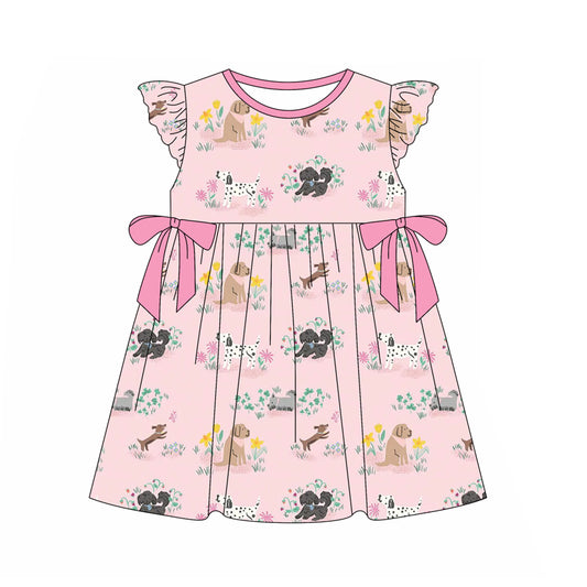 pre -order pink animals farm style girls dress GSD2005