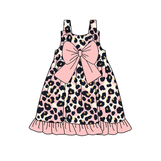 pre -order pink leopard Sleeveless girls set GSD2013