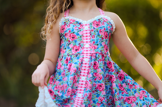 pre -order flowers Sleeveless girls set GSD2018