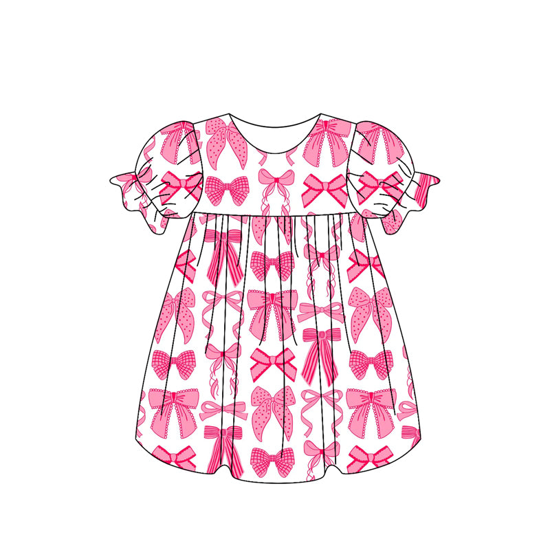pre -order pink bows short Sleeve girls set GSD2027