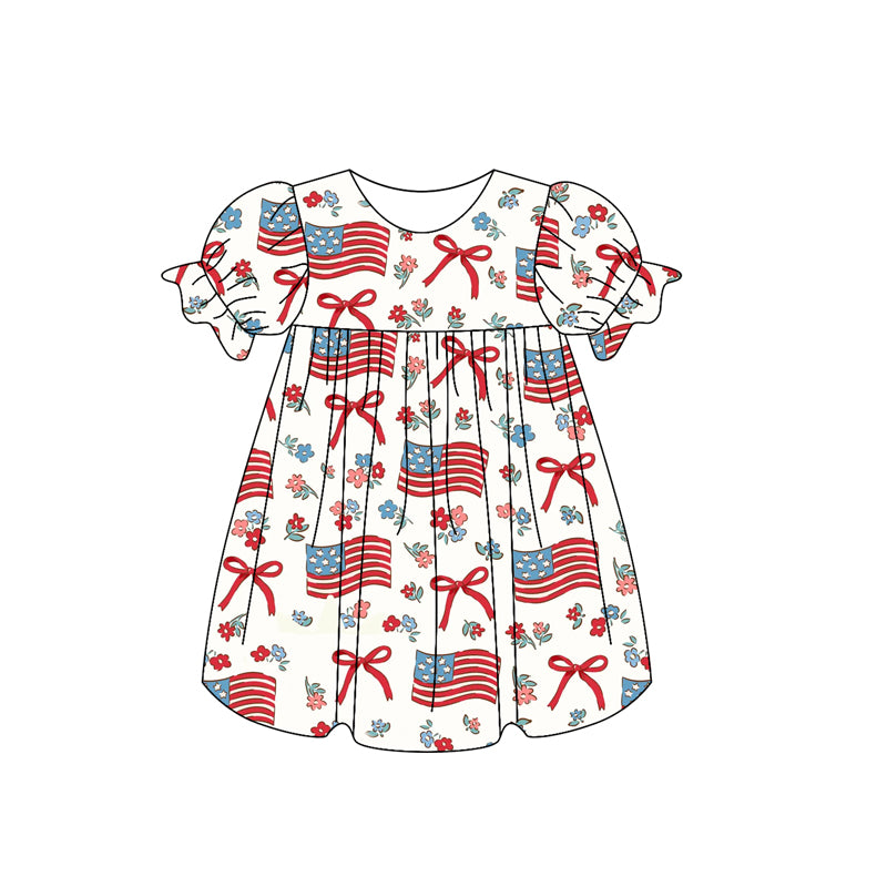 pre -order flowers 4th of july  girls set GSD2052