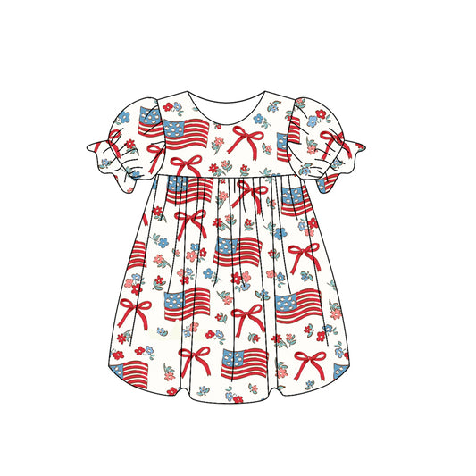 pre -order flowers 4th of july  girls set GSD2052