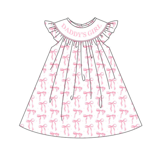 pre -order mama's girl pink bow Sleeveless girls set GSD2054