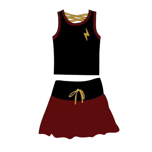 pre -order lighting print Sleeveless girl set GSD2067