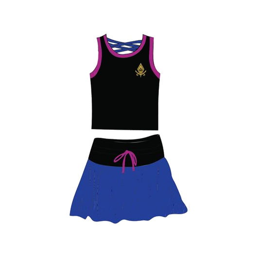 pre -order black print Sleeveless girl set GSD2075