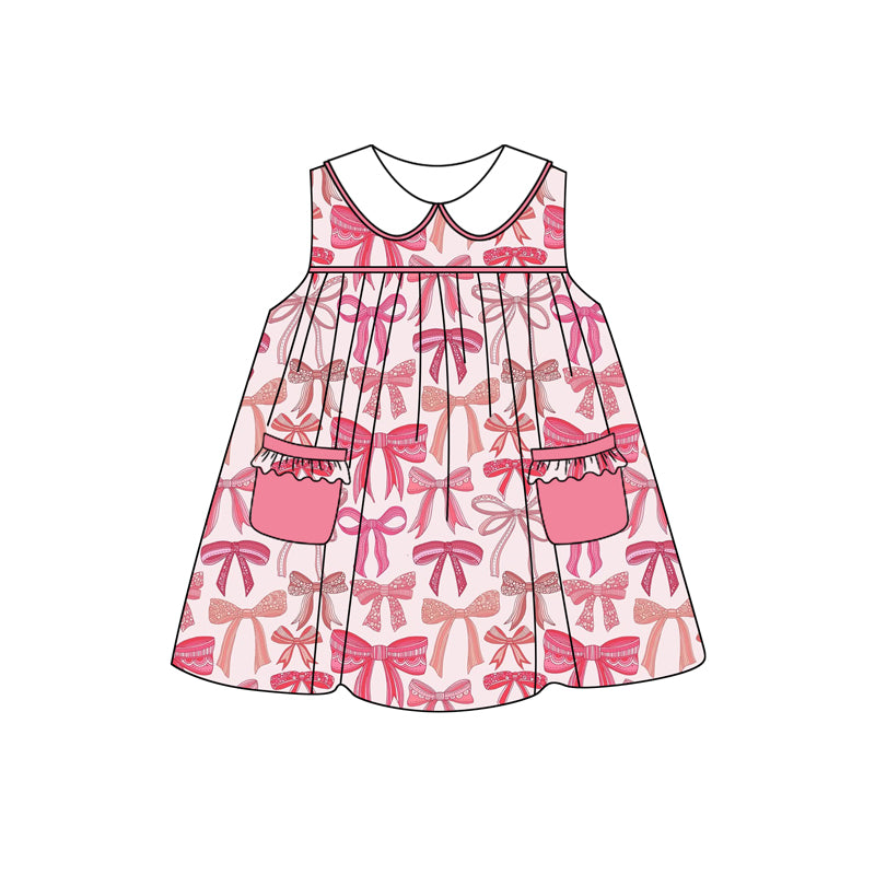 pre -order pink bows pocket girl set GSD2139