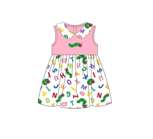 pre -order caterpillar sleeveless print girl dress GSD2152