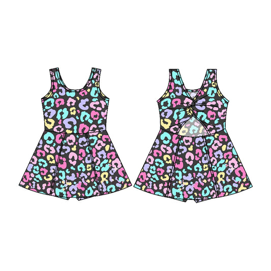 pre -order leopard print girl dress GSD2175