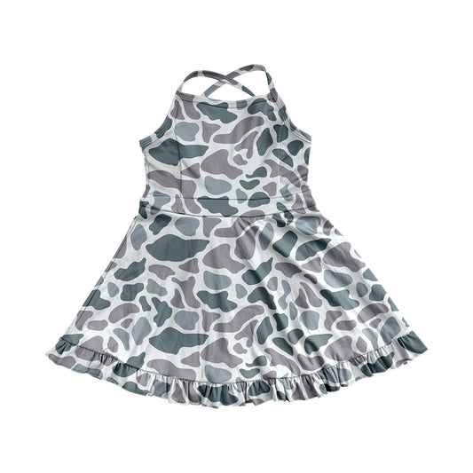 pre -order camo print girl yoga dress GSD2308