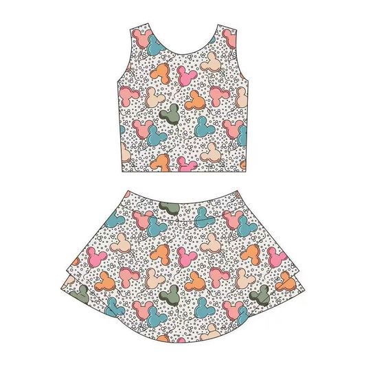 pre -order colorful cartoon print girl dress GSD2331