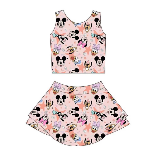 pre -order colorful cartoon print girl dress GSD2332